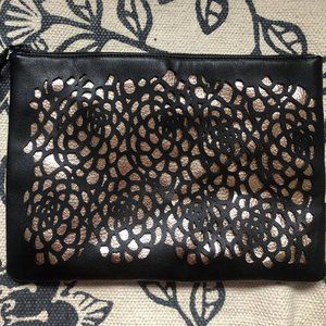 Black and Rose Gold Clutch